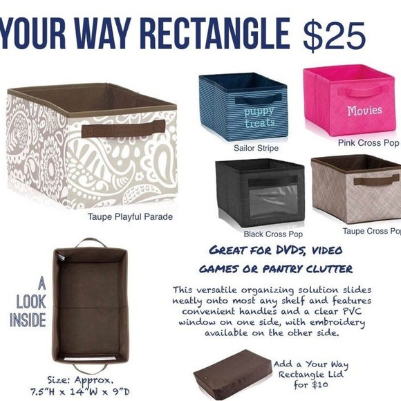 Thirty-One Your Way Rectangle Storage Bin - Picture 5 of 5